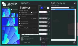 OblyTile — создаём свои плитки для начального экрана и меню Пуск